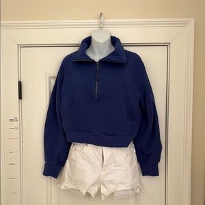 Women's Blue Quarter-Zip Top